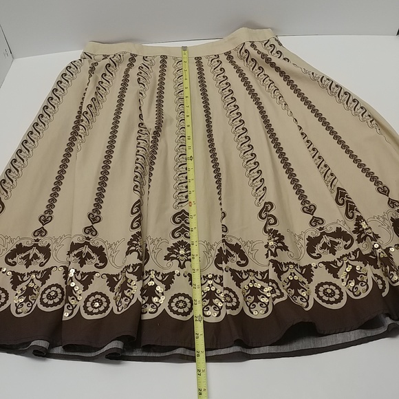 W Work to Weekend women's midi skirt, 12, brown/tan paisley print - Picture 9 of 14